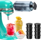 Shave Ice Attachment for Kitchenaid Stand Mixer,With 8 Molds Shave Ice Attachmen