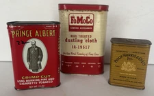 Lot of 3 Vintage Tins, Prince Alberet, FoMoCo,  Phillip Morris