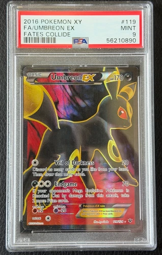 2016 Pokemon Umbreon EX (Full Art) 119/124 XY Fates Collide PSA 9 MINT