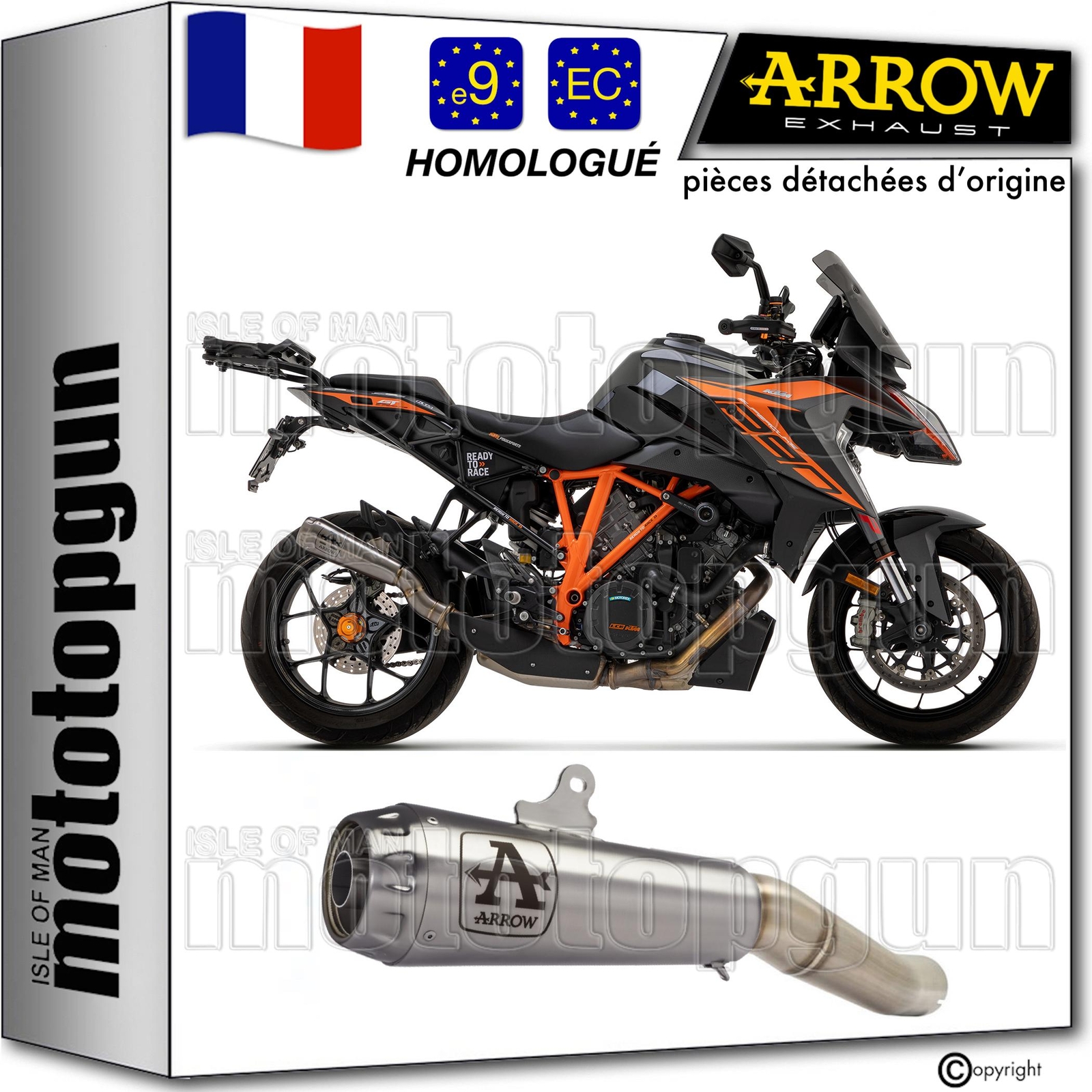 Pot echappement Arrow Pro-Race KTM 1290 Superduke GT 2024 silencieux moto homologue route