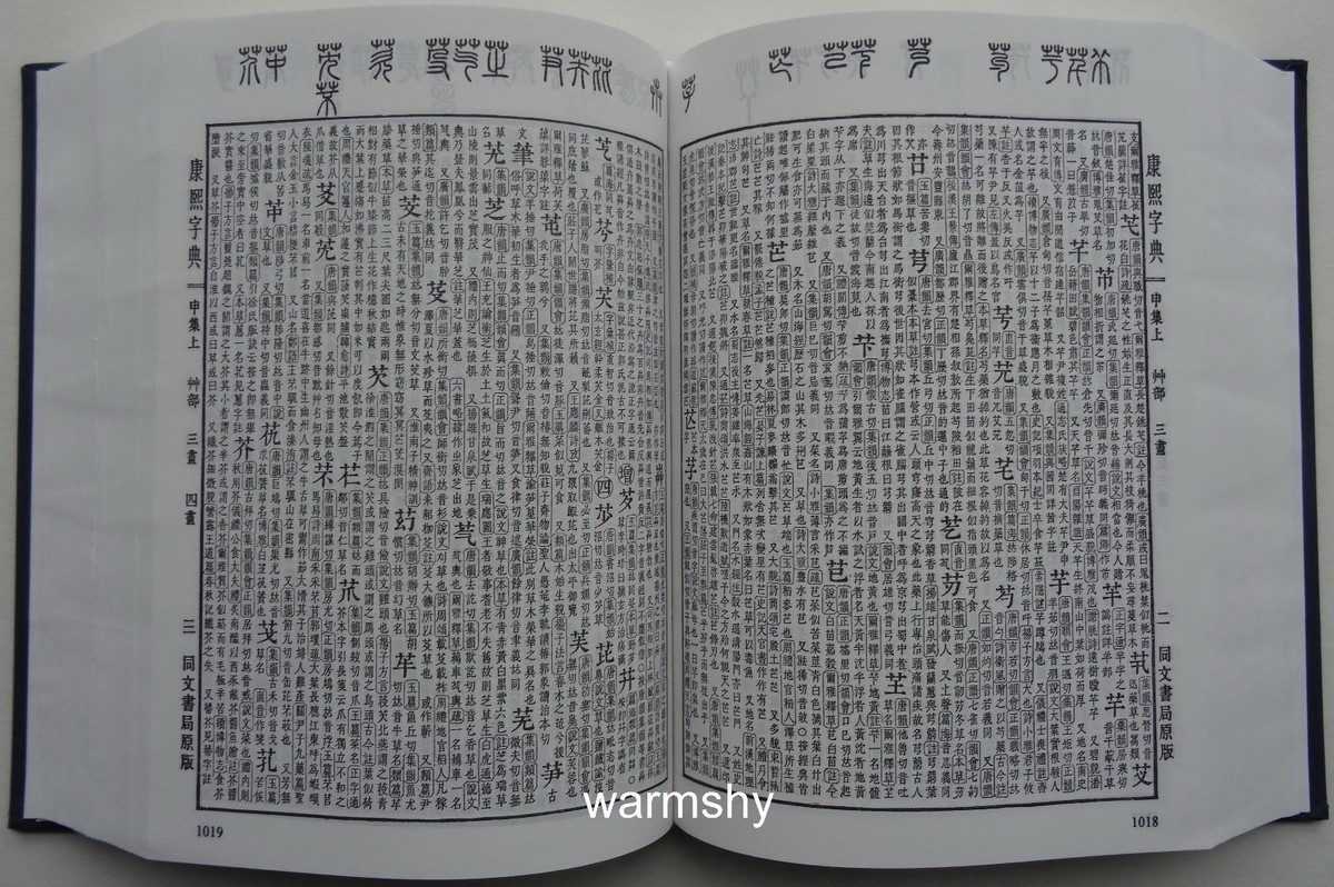 China Ancient Standard Dictionary Qing Dynasty Kangxi