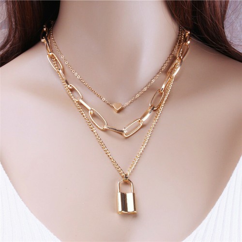 NEW PUNK Lock Padlock Locket Pendant 