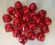 Lot of 20 pcs 30mm Jumbo Red Shiny Metal Jingle Bells Christmas Crafts