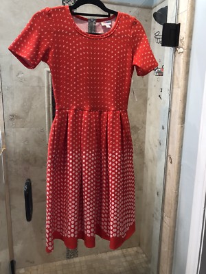 Lularoe Amelia Dress S Tangerine Orange 