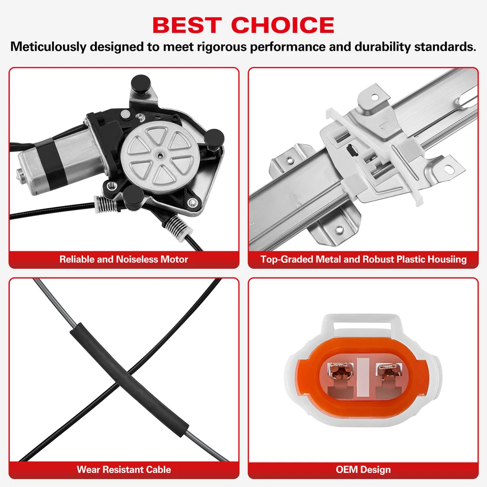 For 99-05 Suzuki Grand Vitara Chevy Tracker Window Regulator w/ Motor Front Left Foto 2 de 4