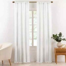 Gap Home Multi-Nep Organic Cotton Light Filtering Window Curtain Pair