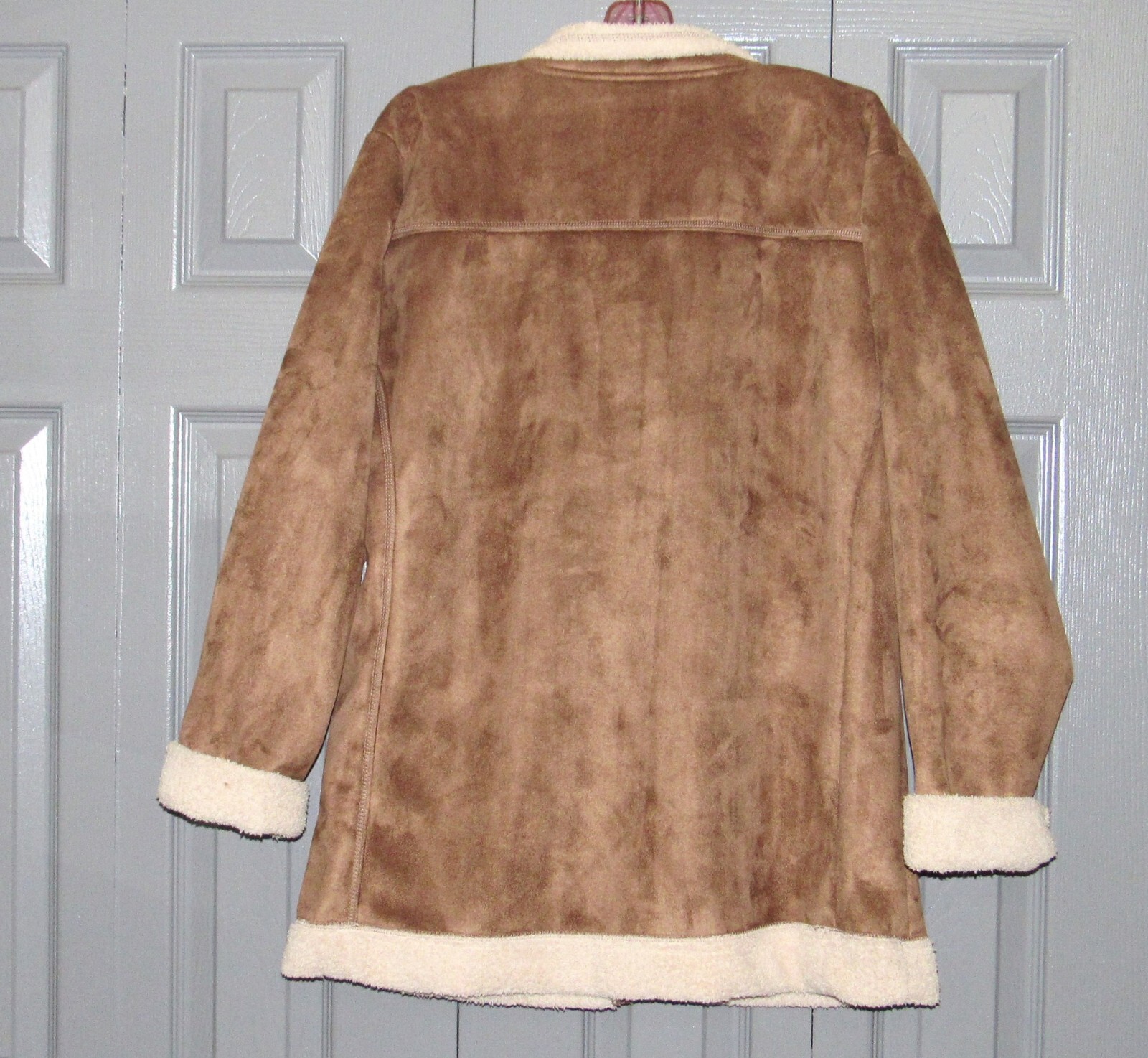 Cabela's Faux Suede Shearling Coat Jacket (Lg) Gem