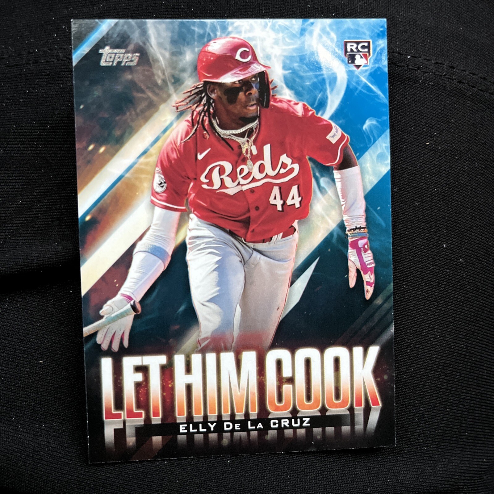 ELLY DE LA CRUZ BLUE BORDER LET HIM COOK 2024 TOPPS UPDATE SERIES (REDS)