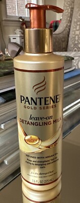 NEW PANTENE GOLD SERIES LEAVE-ON LEAVE-IN DETANGLING MILK ARGAN OIL - 7.6 FL OZ