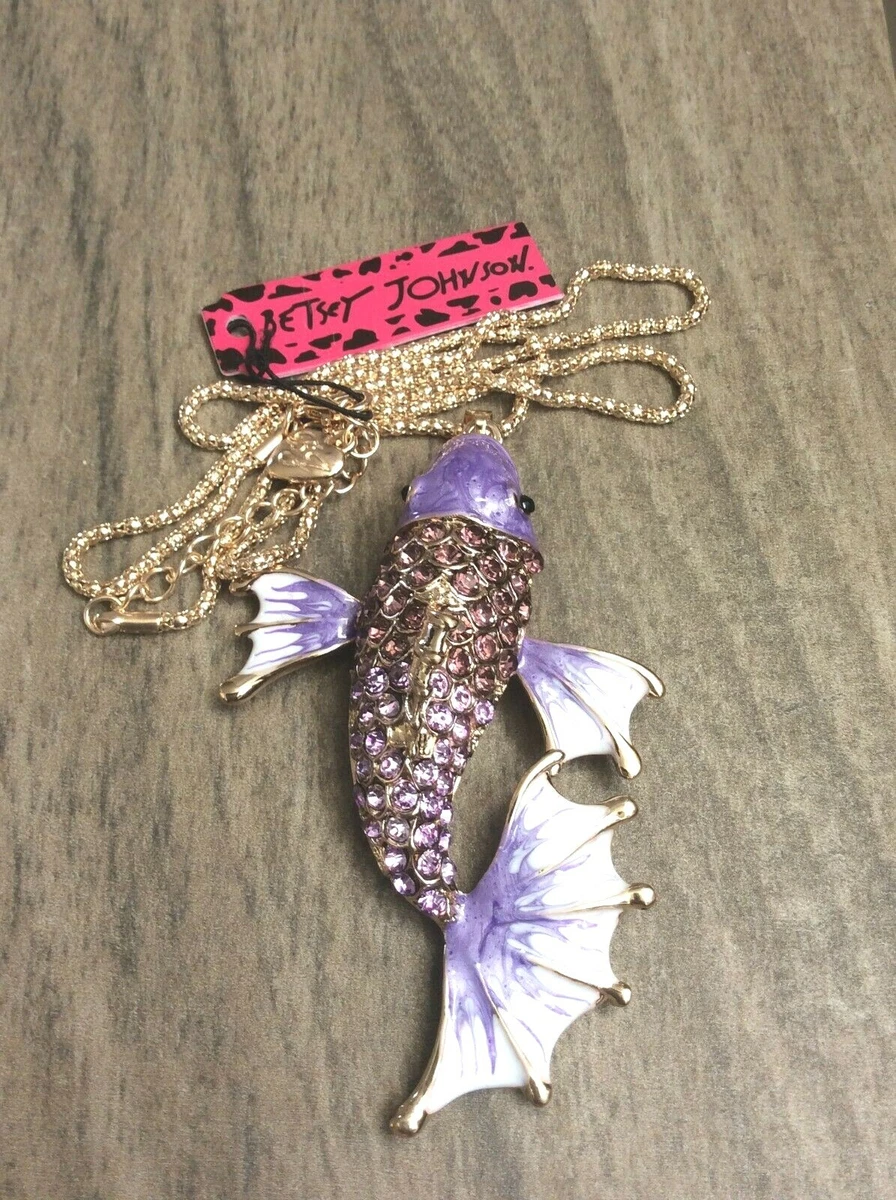 Betsey johnson fish necklace online