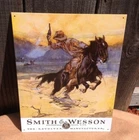 Smith and Wesson Revolver Manufacture Tin Metal Sign Wall Garage Classic Vintage