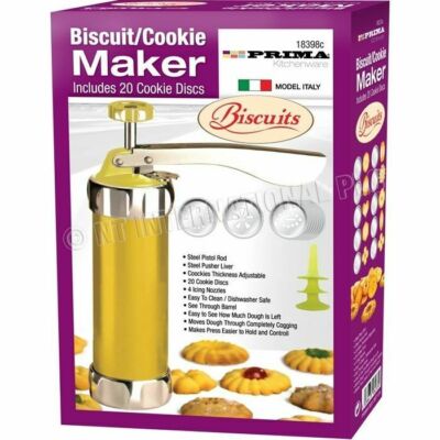 18398C Biscuit Cookie Maker Press Pump Machine With 20 Cookie Discs New