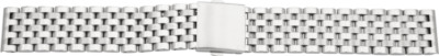 Minott Uhrenarmband 20mm Edelstahl massiv silberfarben matt/glänzend Faltschließ