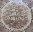 Fair Winds Copper English Transferware Dinner Plate Alfred Meakin 10.5" Salem — photo 2