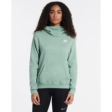 NIKE Light Green Sportswear Club Funnel-Neck Cowl Hoodie Size S