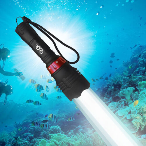 BEX NEW Powerful 60M Waterproof 5000 Lm LED Underwater Diving Flashlight - Afbeelding 1 van 8