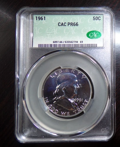 1961 Proof Franklin Half Dollar CACG PR66 Certified Collectible Coin