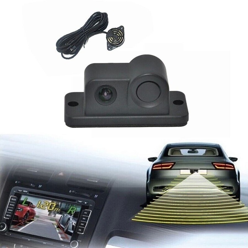 Telecamera Posteriore Auto Camera con Sensore di Parcheggio e Cicalino Acustico - Immagine 1