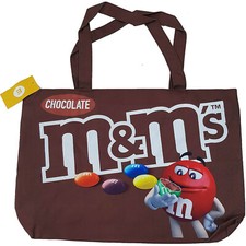M&Ms Bag Tote Shopping Brown Shopper Reusable Large Fabric Milk Chocolate Sweets