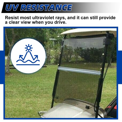 For 1994-2014 EZGO TXT & Medalist Tinted Golf Cart Folding Windshield Windscreen - Bild 6 von 13