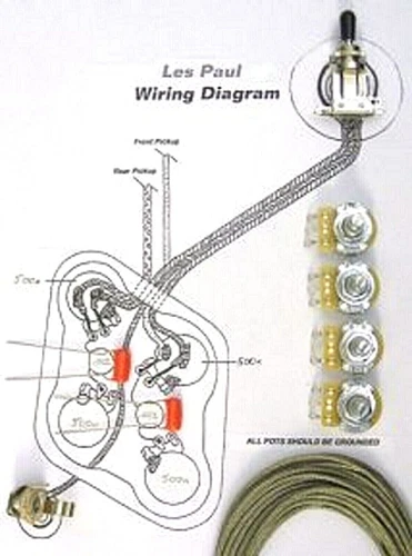 Wiring Kit for Gibson LP Les Paul - Switchcraft, CTS, O/drop etc.