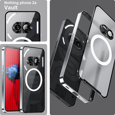 For Nothing Phone (2a) Plus, Luxury Magnetic Aluminum Metal Bumper Cover Case