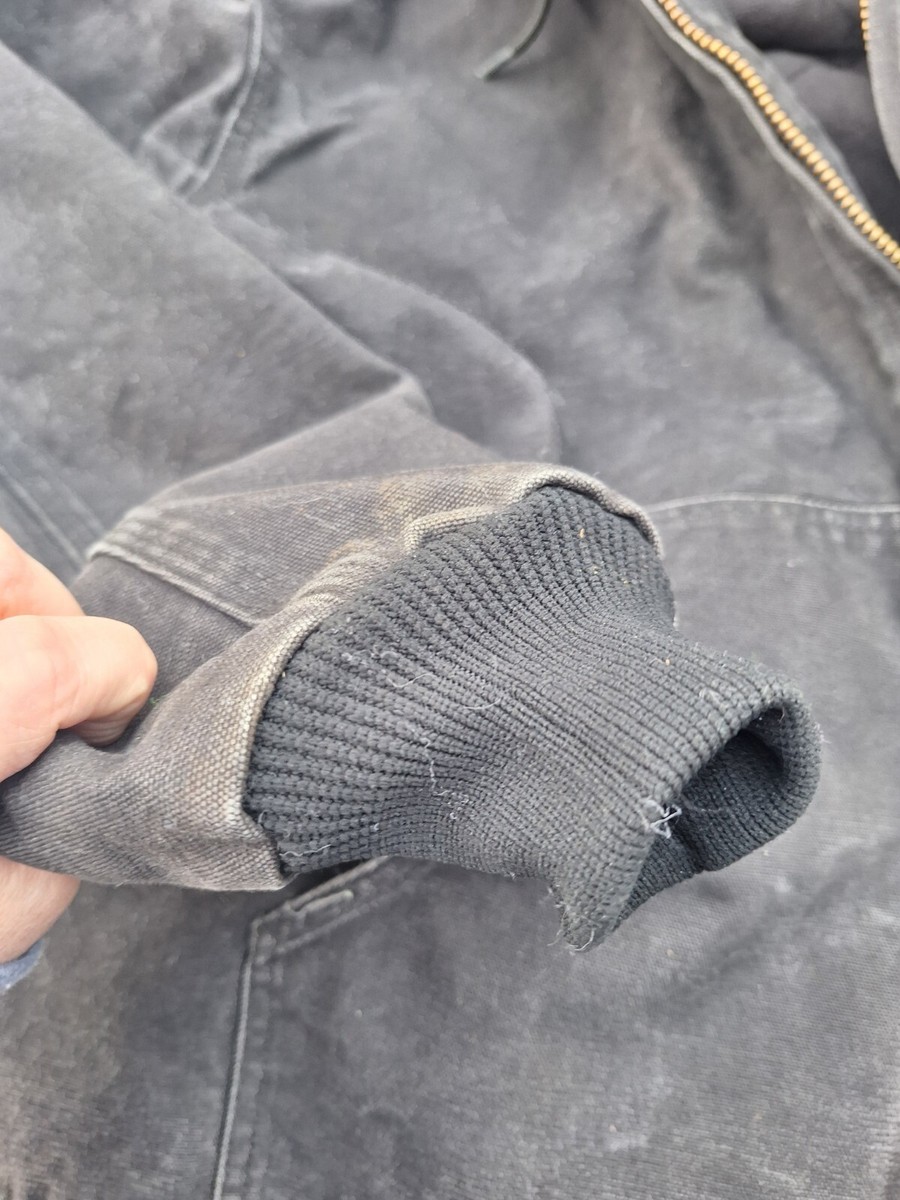 VTG Carhartt XL J130 Faded Black Full Zip Heavy Canvas VTG Carhartt XL J130 Faded Black Full Zip Heavy Canvas
