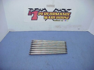 8 Polished Pushrods 7.650'' Long 1/2'' x 7/16'' x 5/16'' Tips Single Taper #3