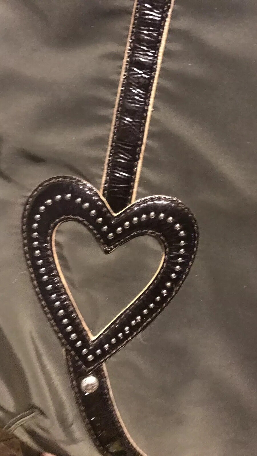 PONY BORSA A MANO BORSETTA BORSETTA BORSA TOTE LOVE microfibra LG argento con borchie shopper Mustang*