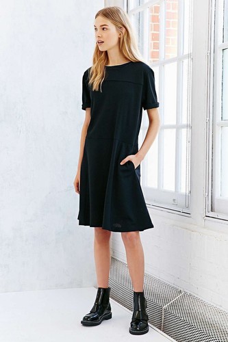 New Champion Wood Wood Mesh Dress Tennis Skater Size X-Small NWOT Black 2611 - Foto 1 di 3