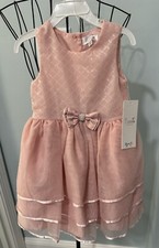 NEW Biscotti Collezioni Pale Pink Sequin Tiered Tulle Formal Toddler Dress 3T