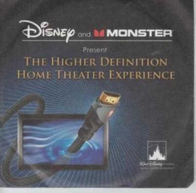 Disney & Monster Present Higher Definition Home Theater Experience DVD VIDEO