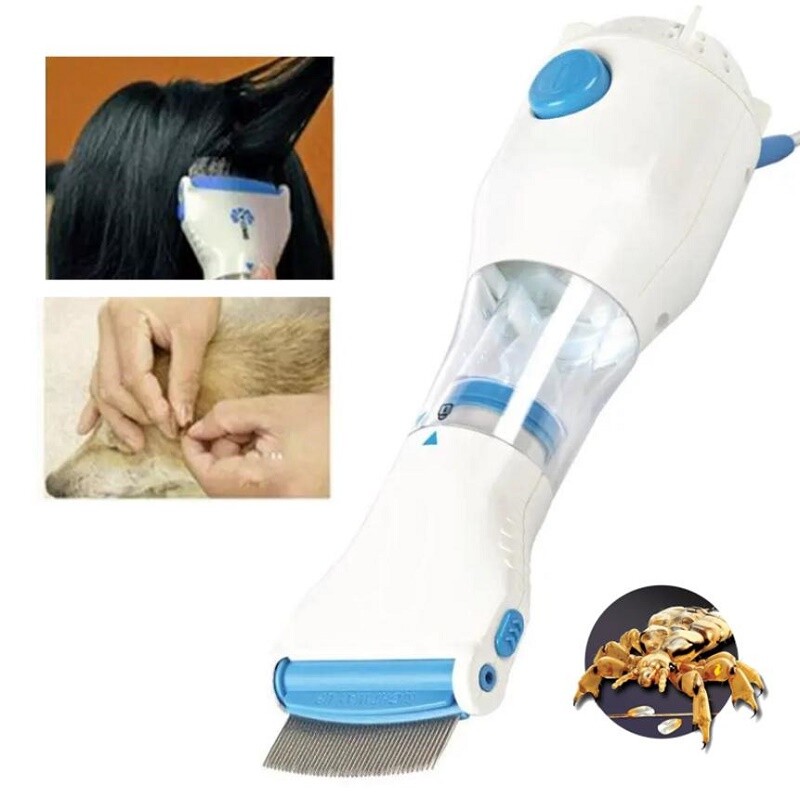 Aspirapolvere Antipidocchi Professionale Con Pettine Elettrico – Rimuove Pidocchi E Lendini Senza Chimici, Testine In Acciaio Inox, Filtri Usa E Getta, Kit Completo Con Spazzola E Cavo USB, Per Tutta La Famiglia