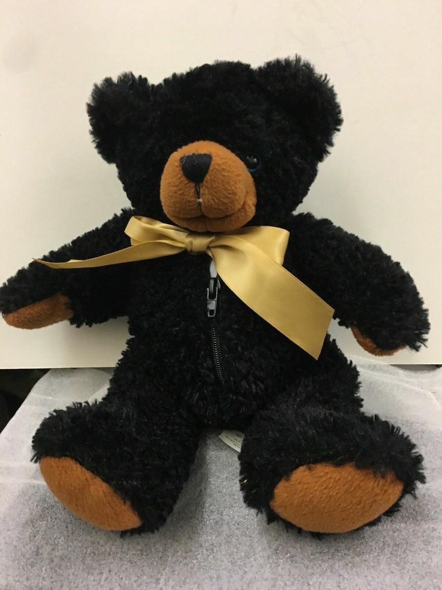 Ben Bridge Benny Bear 2007 Black Bear W/ Zipper 10 In Tall A057ss