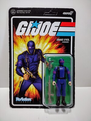 GI Joe Snake Eyes Super 7 Reaction  Commando Retro Action Figure UNPUNCHED 2021
