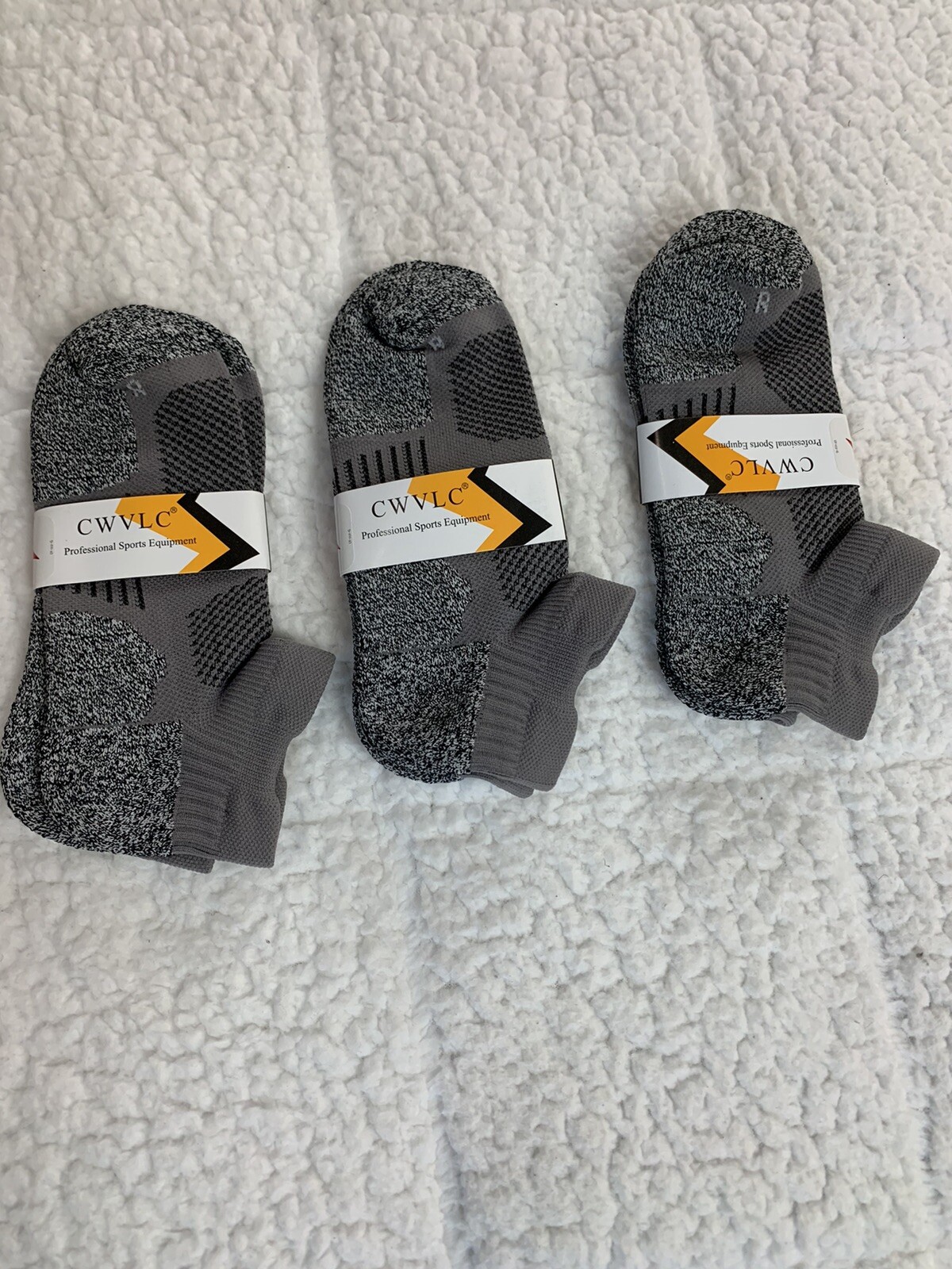 CWVLC Cushioned Compression Athletic Ankle Socks Multipack 3pairs Size