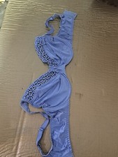 NOS Vintage Olga Stretch Underwire Bra Lace purple blue 38c style 33511