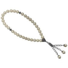 Silverlina Silver Genuine Pearled Rosary