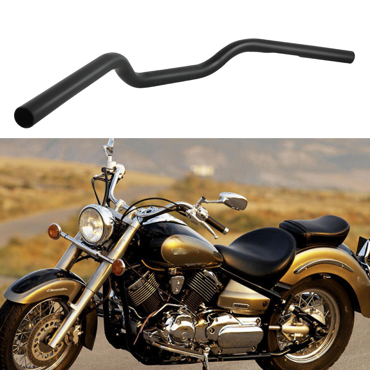 Rehausseurs De Guidon Moto 7/8" 22 Mm Pour Yamaha VStar, Virago, XV – Pour Améliorer Le Confort Et La Posture | En Métal Chromé