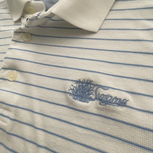 Tommy Hilfiger Mens XL TPC Sawgrass Striped White Polo Pima - Picture 5 of 7