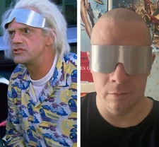 Back To The Future Doc Brown Sunglasses Goggles - 3D Printed Movie Prop Replica