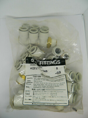 5 x SMC KQ2ZT12-04S - FITTING 3X BRANCH UNI MALE ELBOW ø12-1 / 2