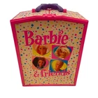 Rare Vintage 90s Barbie & Friends Storage Wardrobe Carrying Case Pink & White