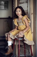 Pantalon Enfant Bella Mustard Pie 'Enchanted Holiday' - Noir/gris Rayé - Taille 4T - Neuf Avec étiquette
