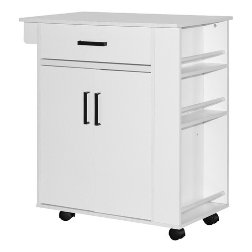 Better Home Products Shelby Rolling Kitchen Cart with Storage