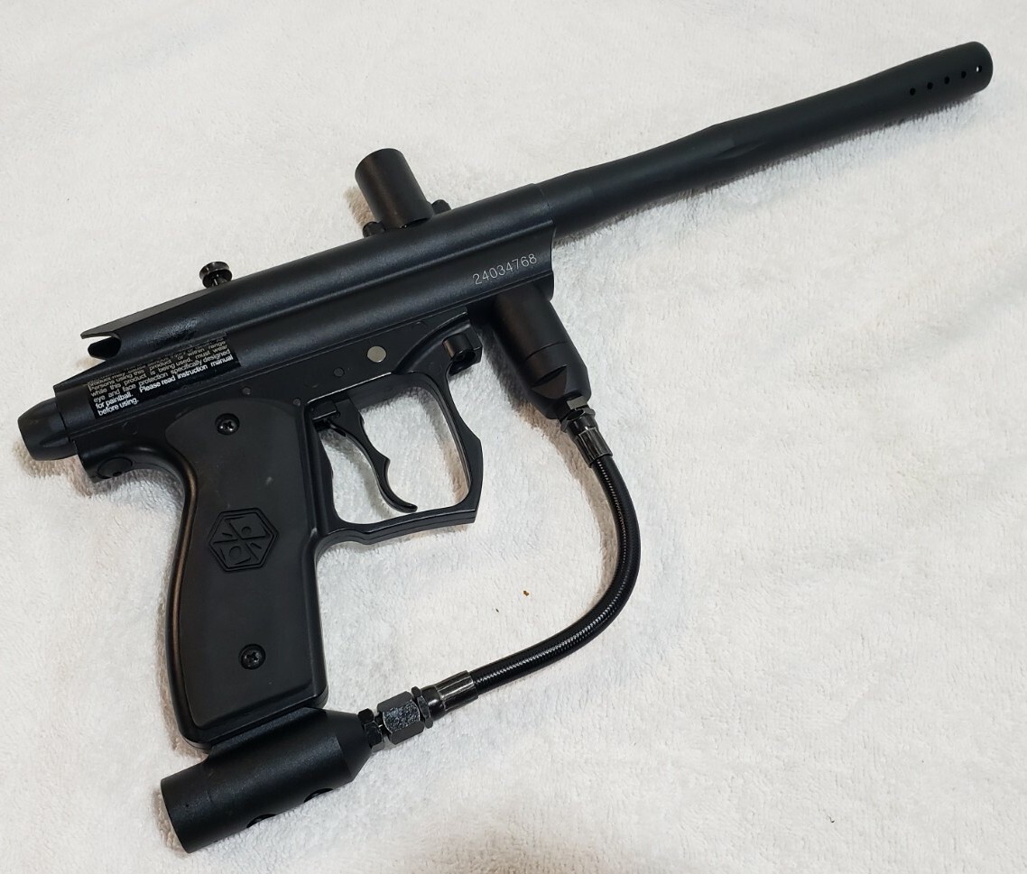 Super Clean used Spyder Aggressor Semi Auto Paintball Gun with Barrel