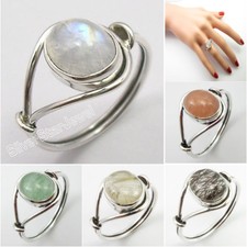 Promotion  Moonstone tcw 2.7 Ring Any Size 925 Silver Natural Stone Jewelry