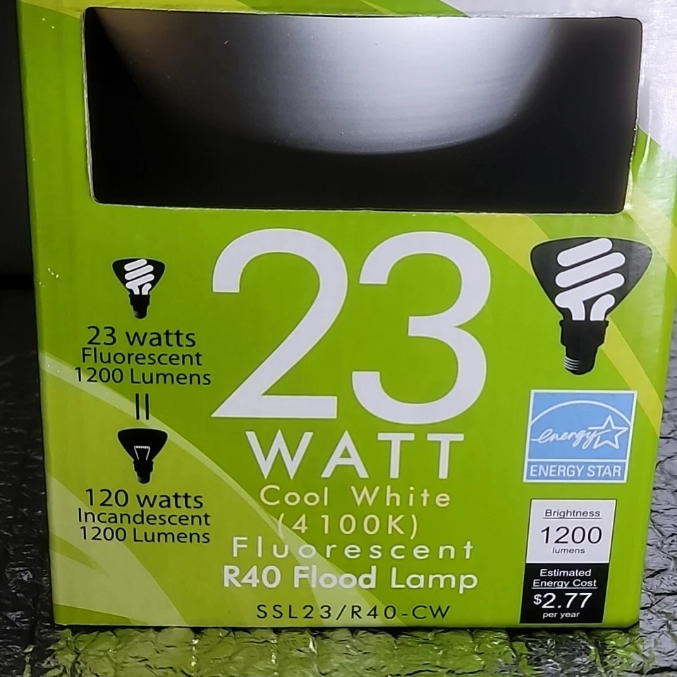 23W R40 Fluorescent Flood Light Bulb Lamp SSL23-R40/CW Cool White 4100K Sun&Star - Image 2 of 4