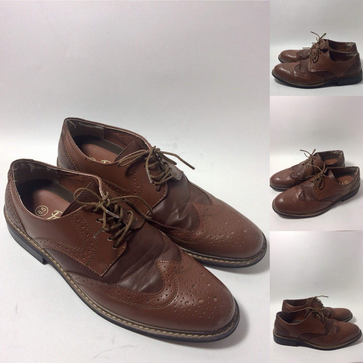 Penguin By Munsingwear Welton Size 10 Brown Wingtip Oxfords Dress Mens Shoes Original Penguin By Munsingwear Welton Brown Leather Wingtip  main image 4