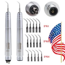 USA Dental Ultrasonic Air Perio Scaler Handpiece Hygienist 2/4-Holes 3 Tips XK1